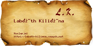 Labáth Kiliána névjegykártya